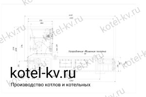 Чертеж топки с ленточным полотном ТЛПХ 1.4/3.0